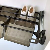 Plus - Shoe rack 6V - brown - brown - transparent polycarbonate 3